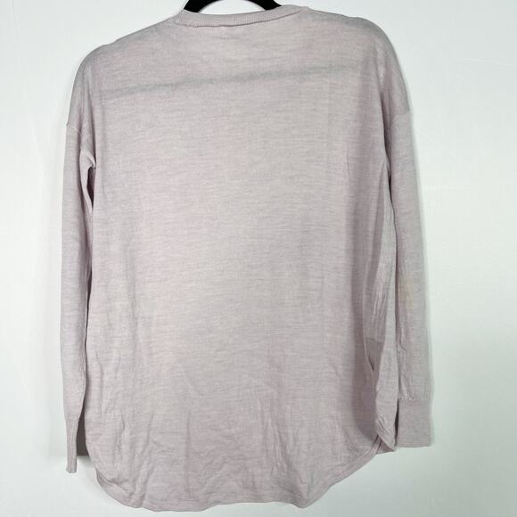 Madewell Small Northstar Pullover Sweater Lavender Purple Merino Wool Scoop Neck - Picture 2 of 11
